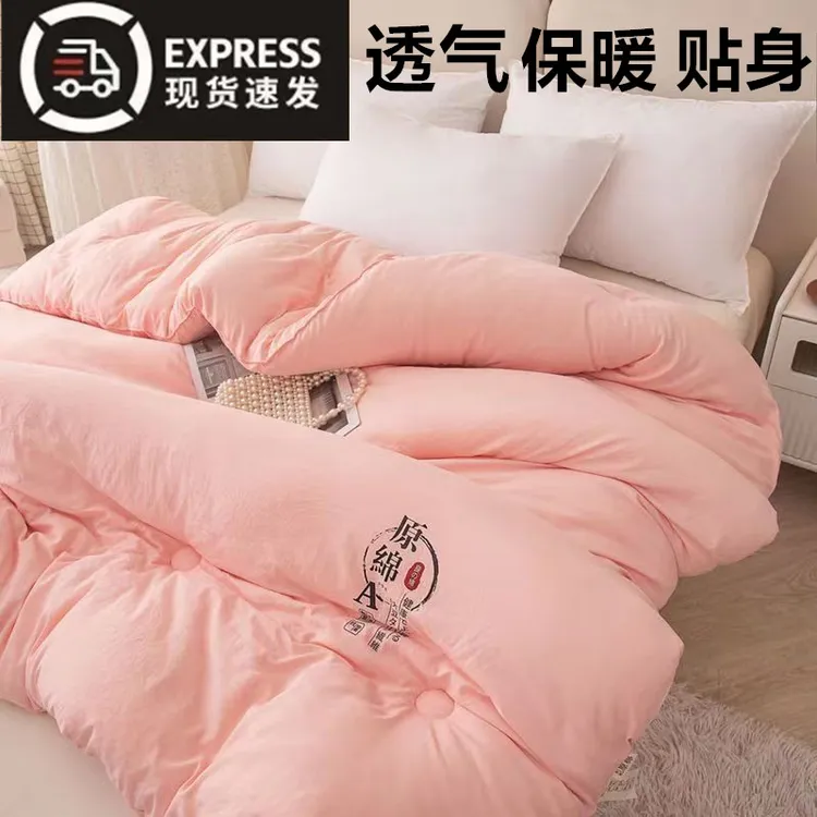 大豆被jz纤维被子加厚保暖透气被褥冬天双人春秋被单双人学生被芯