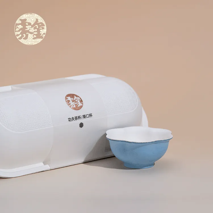 雾玺一次性功夫茶杯双层加厚家用接待甘蔗竹纤维稻香稻壳杯食品级