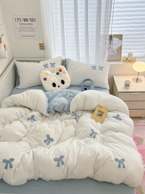 超柔水洗棉毛巾绣四件套可爱公主风少女心单人学生宿舍三件套