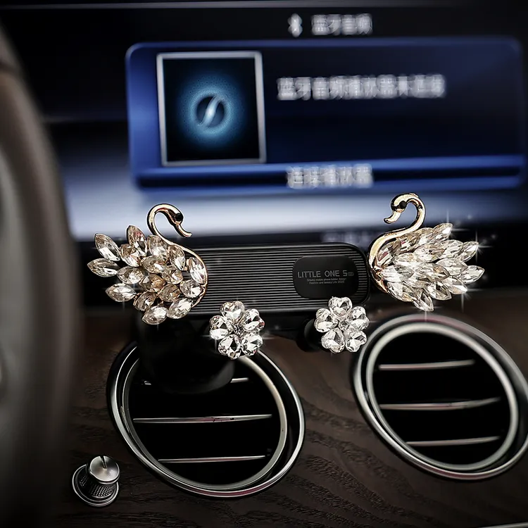 浮光跃金汽车出风口导航手机支架女原创手作车载专用内饰用品大全
