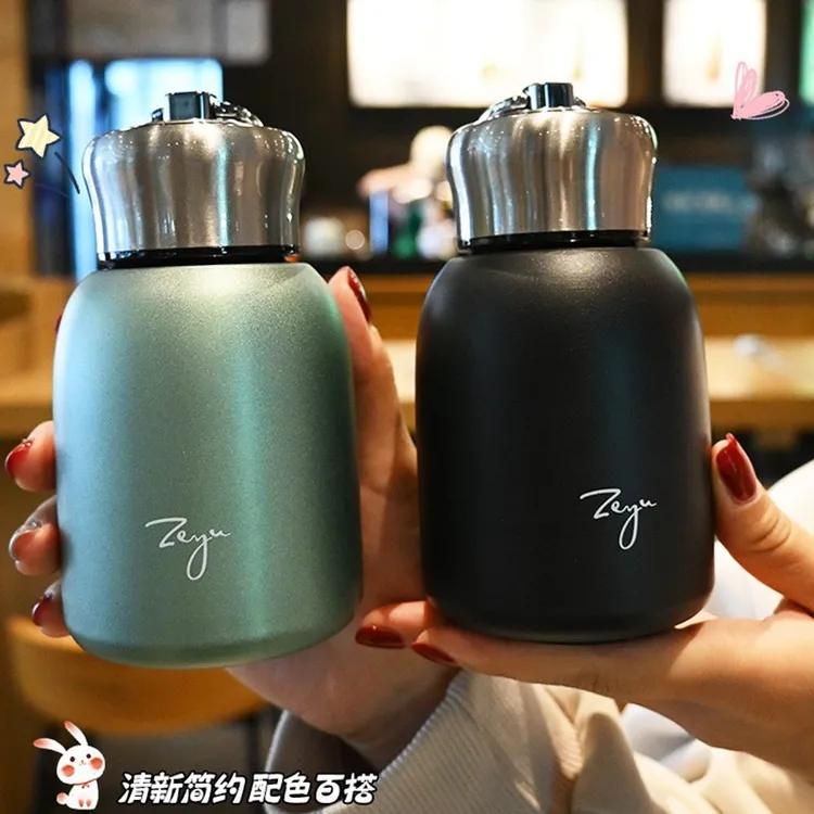 Camlomir小胖丁便携不锈钢学生男女可爱迷你创意百搭大肚保温杯