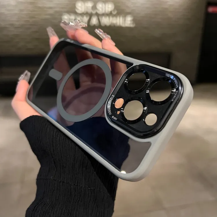 苹果16promax手机壳简约磁吸百搭精孔iPhone15pro/14保护套13外壳