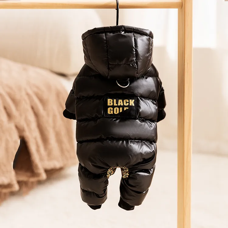 [达人]嬉皮狗石墨烯黑金系列四脚羽绒服比熊小型犬秋冬衣服0363