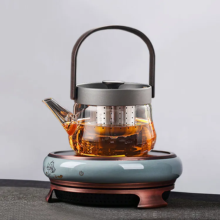 【鼎牌】陶瓷电陶炉煮茶器耐高温玻璃蒸汽煮茶壶煮茶炉烧水泡茶壶