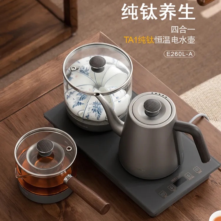 鼎牌丨纯钛自动底部上水烧水壶电热水壶智能恒温一体电茶炉嵌入式