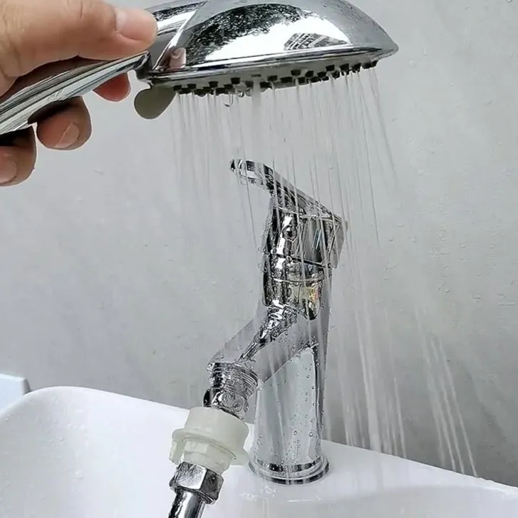 简易安洗衣机进水管接头洗衣机水龙头卡扣式转接头接淋浴花洒喷头
