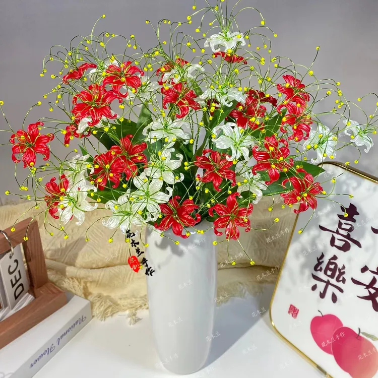 嘉兰火焰百合手工diy花材料包礼品礼物装饰