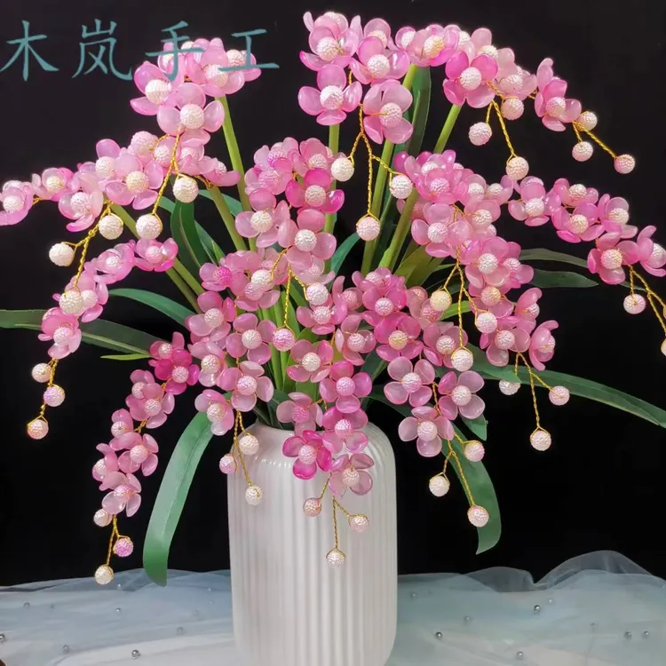 【送花瓶】6大枝果冻渐变蝴蝶兰手工diy材料包
