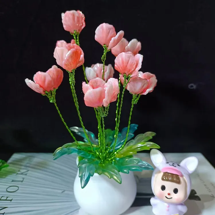 【福利拍一发三】郁金香 盆栽材料包diy手工串珠材料