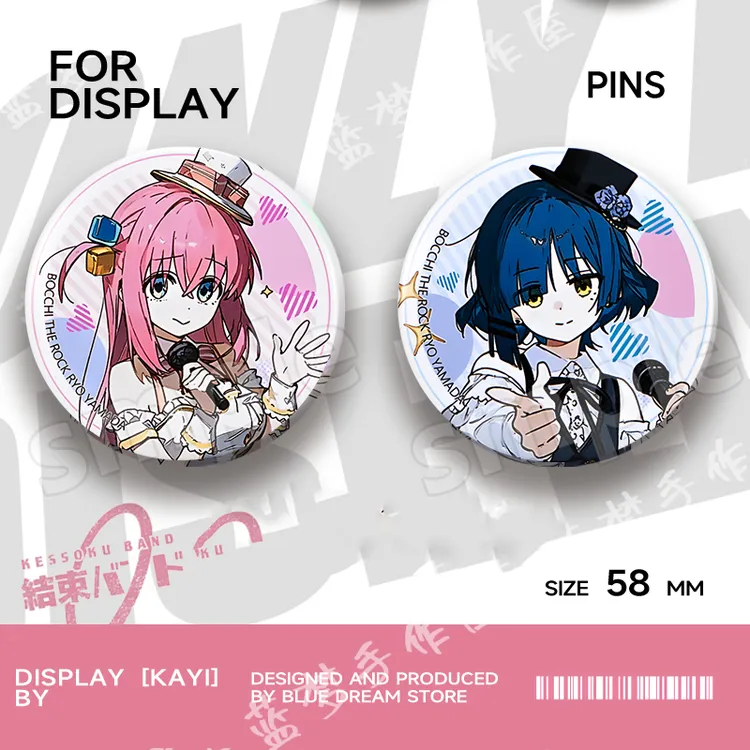 孤独摇滚虹波奇酱后藤一里山里凉喜多郁代马口铁镭射徽章吧唧礼物