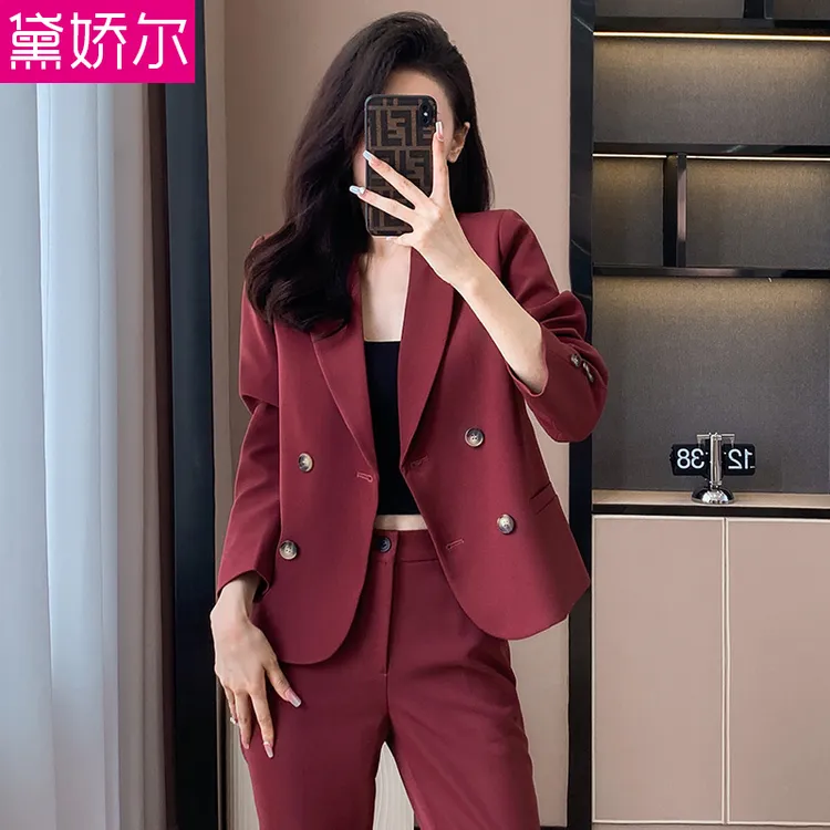 黛娇尔西装外套女今年流行小西服时尚气质小个子职业套装女工作服
