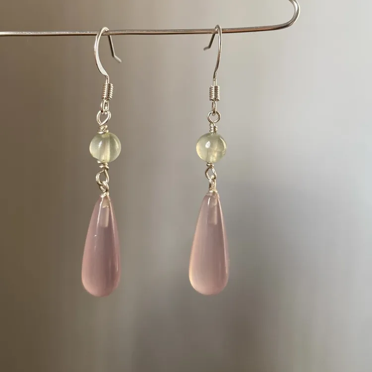 「粉黛佳人」然后我们跳舞了新中式国风水滴复古长款气质耳环耳钉