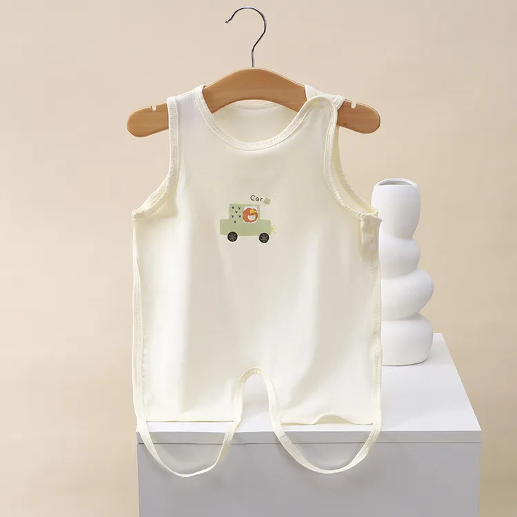 新生儿婴儿肚兜莫代尔薄款连体半背式肚兜婴幼儿夏季防着凉裹肚兜