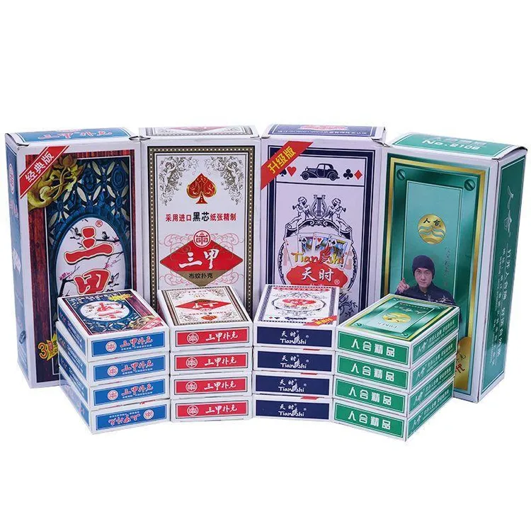 无品牌三甲扑克牌天时扑克牌顶胜扑克牌整箱正品加厚包邮50-100副