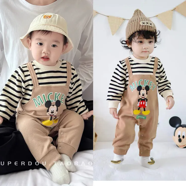 婴儿四季衣服新生儿男女宝连体衣满月百天超萌哈衣春秋外出爬爬服