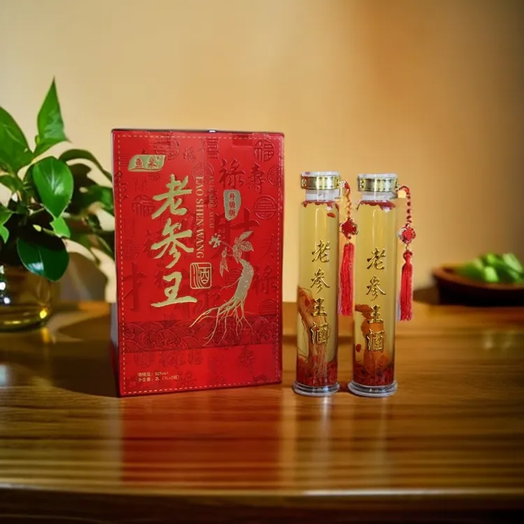 东北老参王酒1L2瓶装东北特产礼盒包装瓶瓶加枸杞