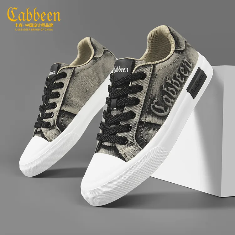 卡宾潮牌鞋子低帮帆布鞋男士休闲鞋秋季复古百搭男鞋板鞋小众潮鞋
