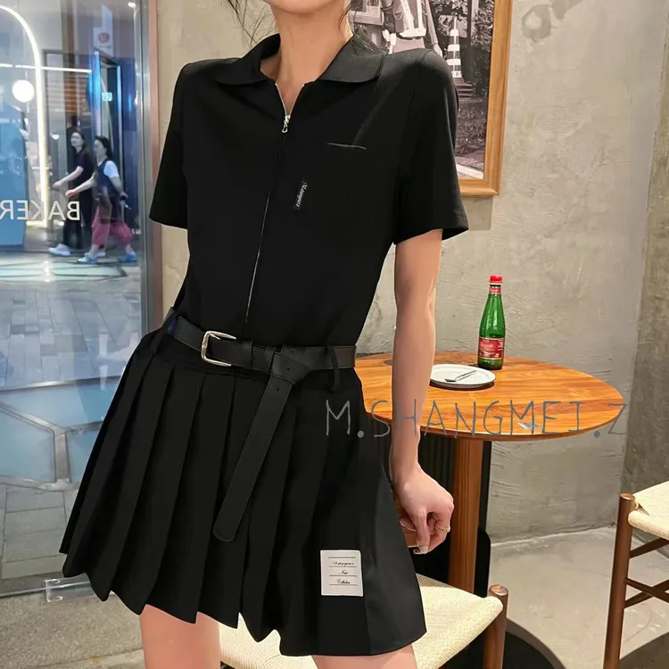M.SHANGMEI.Z/沐熙美大哥推荐小众polo百搭女士街头连衣裙x0371