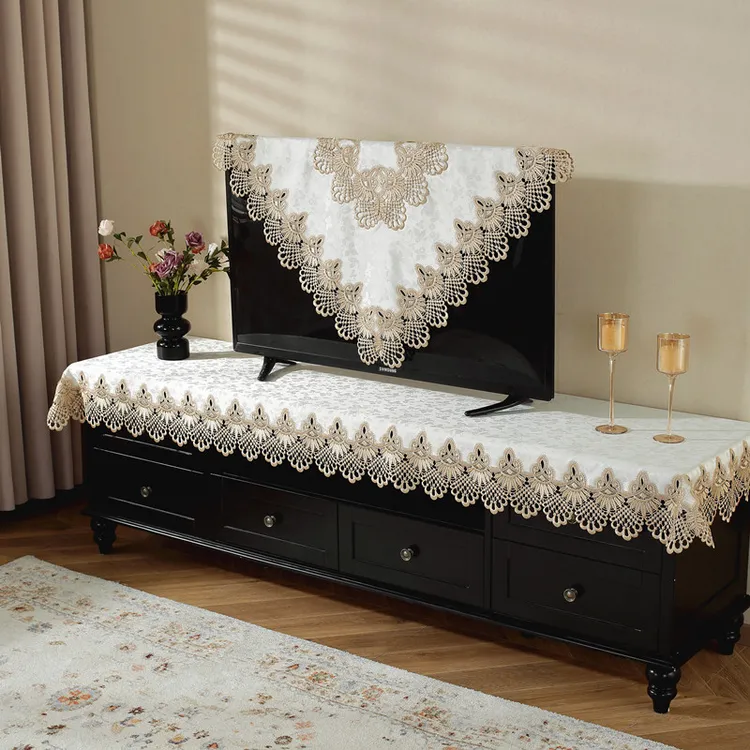欧式茶几电视柜组合桌布布艺美式盖布现代简约蕾丝台布长方形套罩