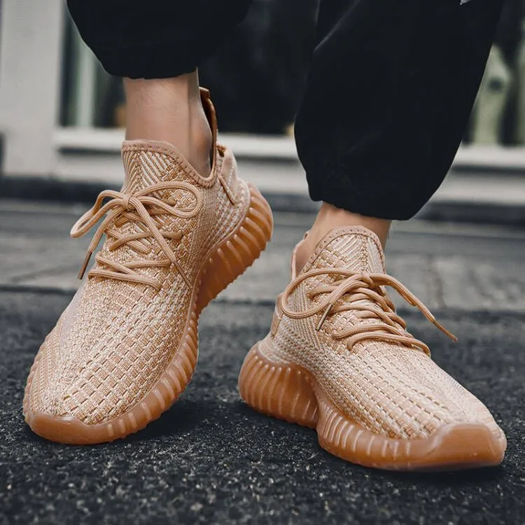 品牌爆款飞织网面鞋透气潮鞋百搭情侣款软底轻便休闲鞋运动跑步鞋