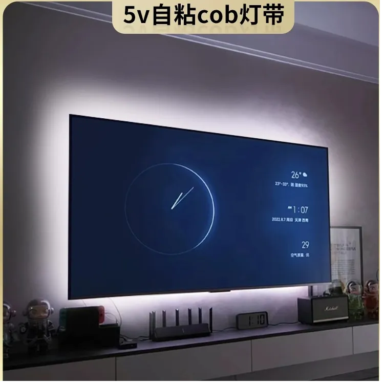 电视背景氛围灯LED灯带USB接口单色客厅自粘式5v低压