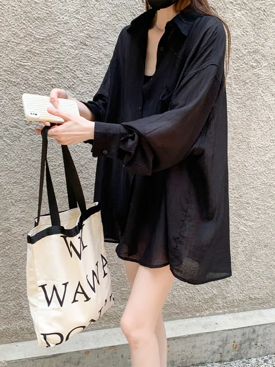 防晒衬衫女夏款2025新款气质外搭开衫上衣宽松薄款防晒服外套