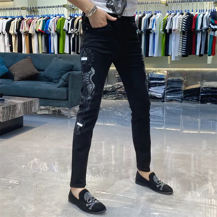 【也许家】新品男士秋冬欧货修身弹力小脚牛仔裤JDS19205