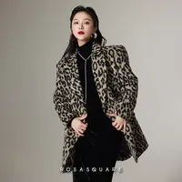 普氏公园RS 【守望者】冬季羊毛新款小众设计师款豹纹呢子外套大衣