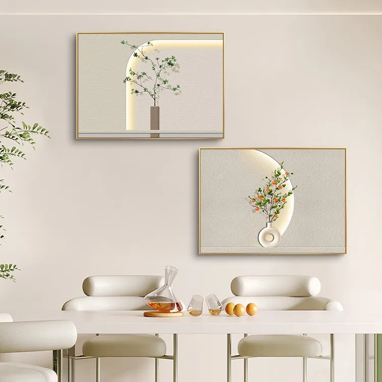 北欧风电表箱装饰画奶油风绿植餐厅电闸盒遮挡简约多媒体盒挂画