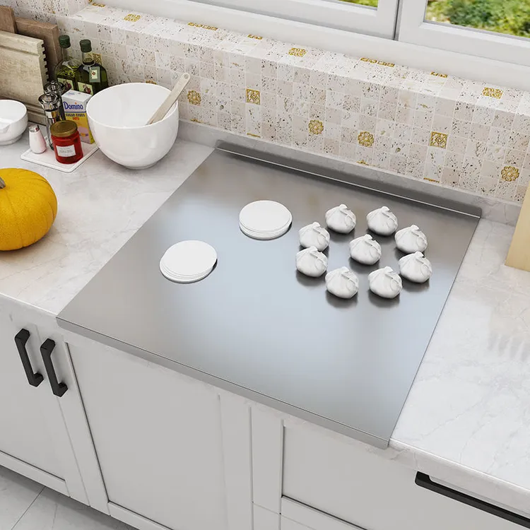 家用厨房304不锈钢擀面板案板和面板菜板烘培工具揉面板大号加厚