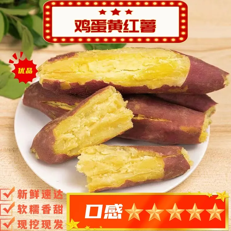 鸡蛋黄板栗红薯番薯地瓜健康美味农家现挖直供新鲜香甜可粗粮代餐