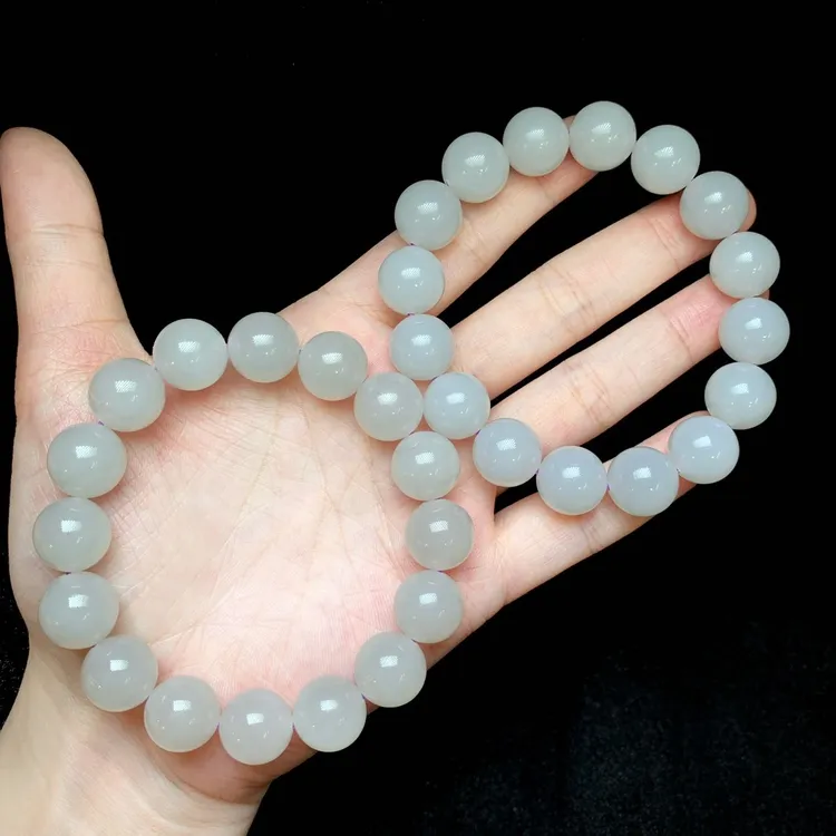【云上叙】和田玉单圈手串-多样性发一件-约12mm-V0236-M（甄选）