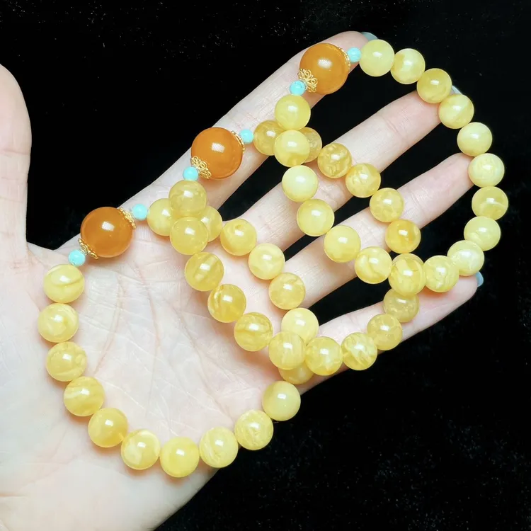 【云上叙】蜜蜡DIY单圈手串-9mm-多样性发一件-V1271-M（甄选）