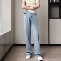 莱赛尔冰爽天丝夏季垂感高腰显瘦百搭直筒软牛仔裤N621