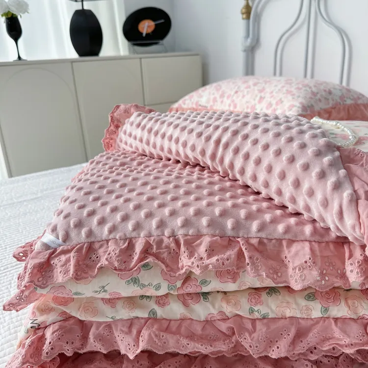 【活动中】秋冬全棉法式豆豆被3D安抚纯棉春秋被冬季双人被可水洗