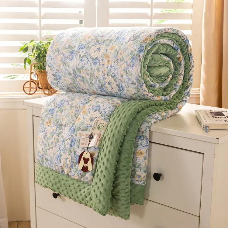 A类全棉柔软舒适纯棉豆豆被冬天被春秋被四季通用宝宝绒安抚被褥