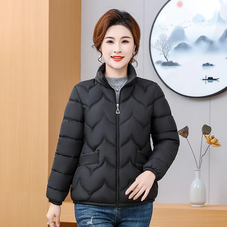 短款小棉袄中年女士妈妈款冬装保暖加厚棉服中老年女装棉衣外套