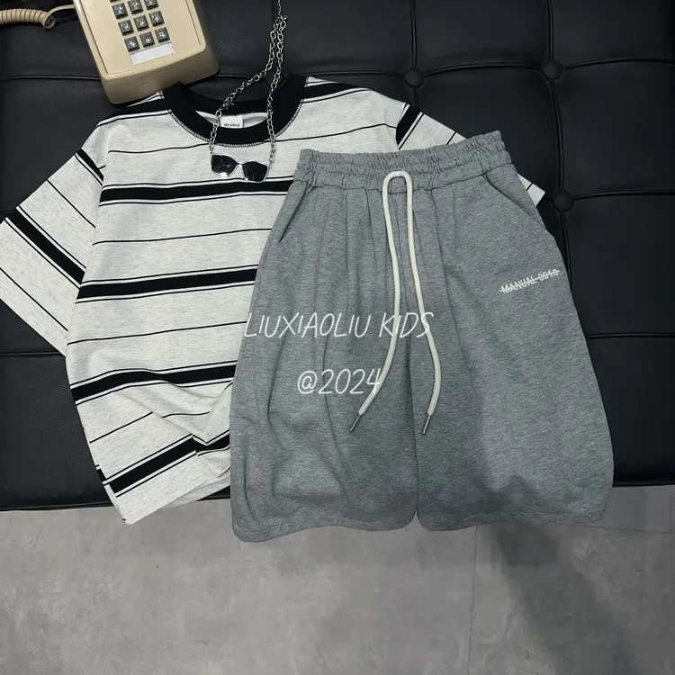 BY LIUXIAOLIU【好穿到哭】韩版潮流时尚夏季儿童休闲五分裤6877