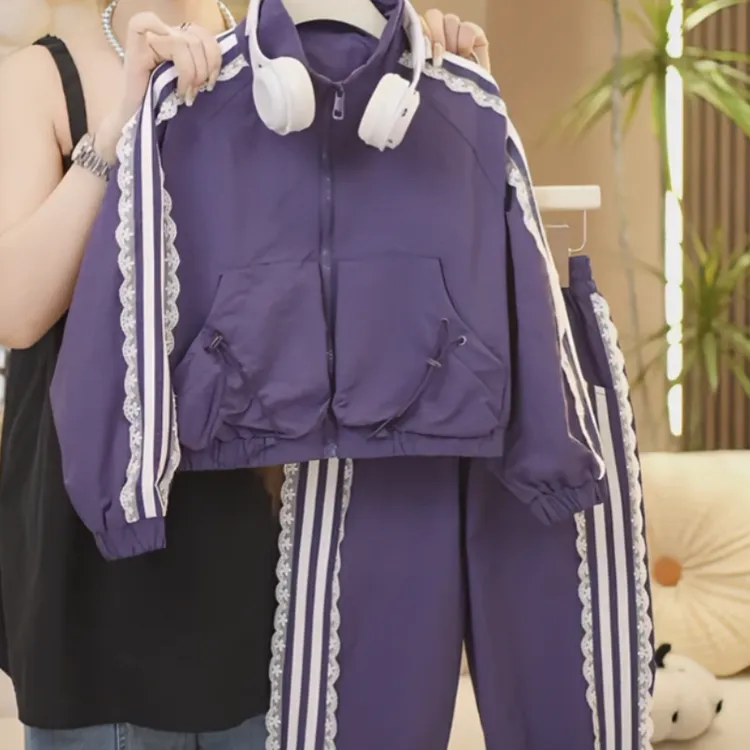 女童套装秋装2024新款洋气女孩秋季大童运动时髦春秋儿童装两件套