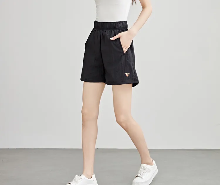 EUJE女装百搭速干短裤夏季时尚薄款纯色休闲裤