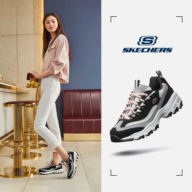 【秋天的第一双斯凯奇】SKECHERS四季爆款老爹鞋小粉熊明星同款