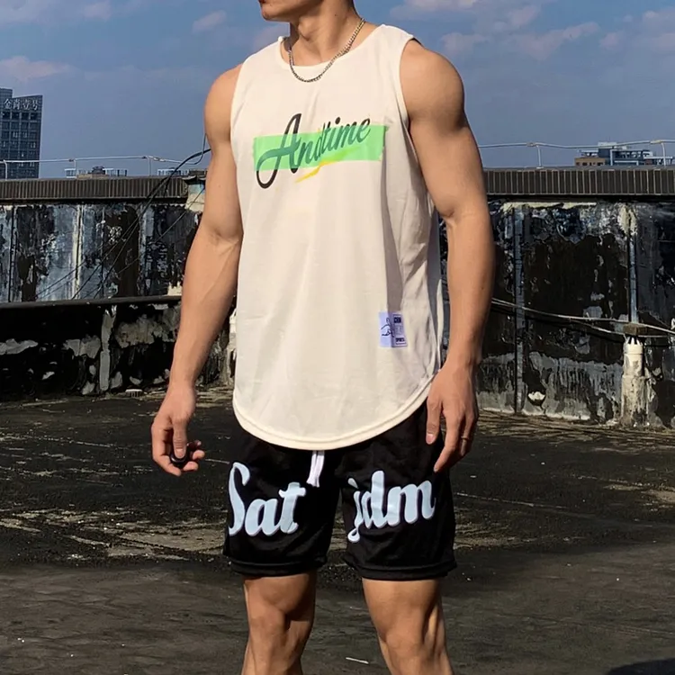 美式背心男andtime凉感速干篮球无袖T恤投篮服夏季训练跑步坎肩V