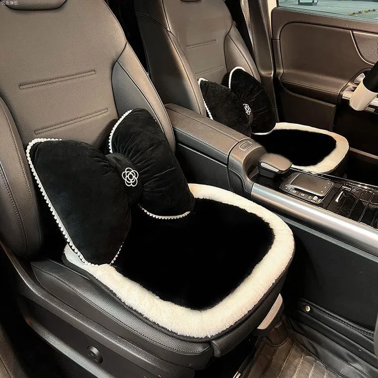 北京奔驰C级/E级/GLC级专用围汽车毛绒坐垫四季预留安全气囊