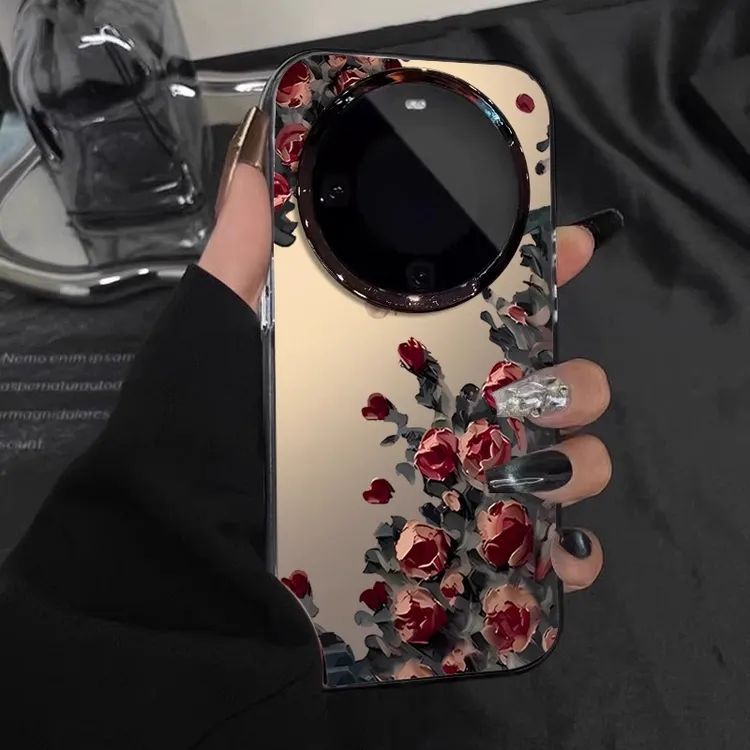 油画蝴蝶玫瑰适用华为mate80pro手机壳复古中国风mate70air女神