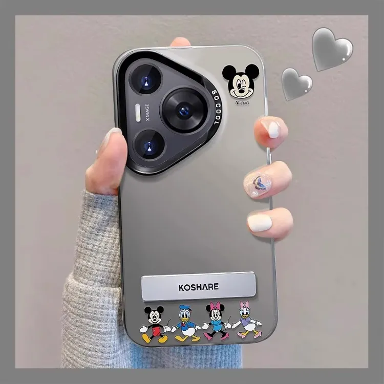 卡通米奇适用华为pura80pro手机壳新款彩绘mate60pro+保护套支架