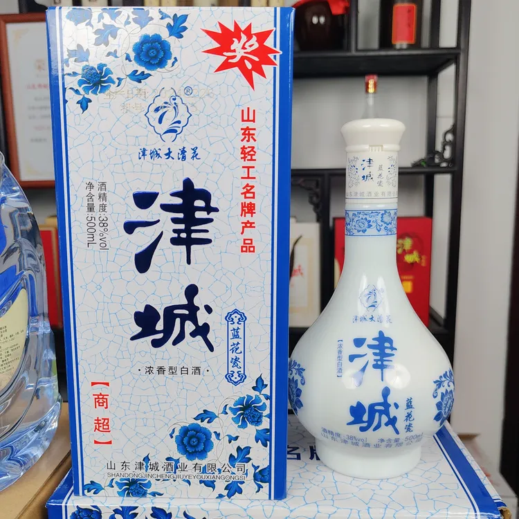 津城大清花津城酒   蓝花瓷38度浓香型38度