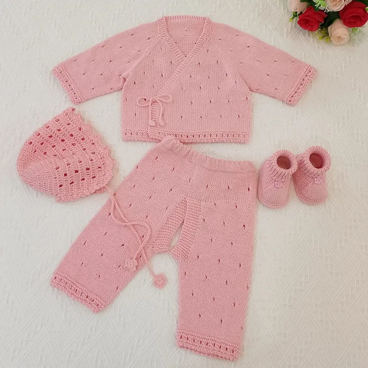 手工编织和服四件套 棉线DIY材料包（非成品）