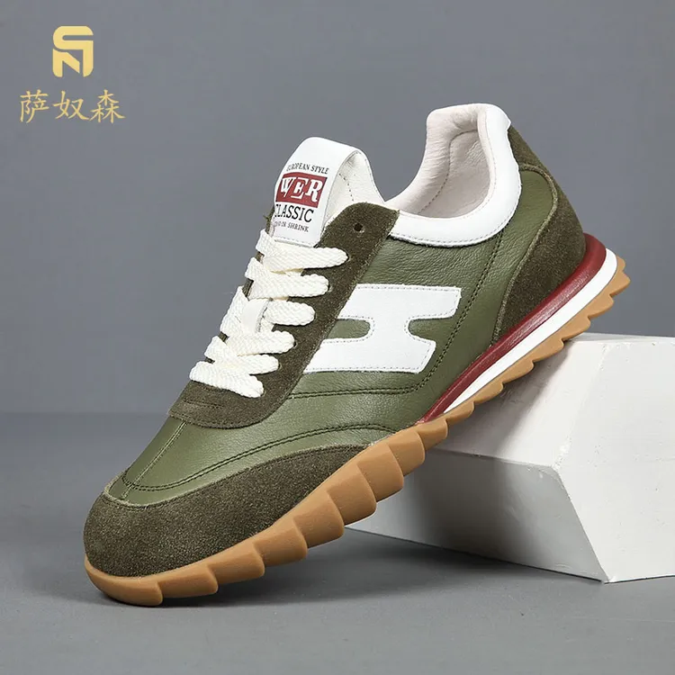 萨奴森高档男鞋春夏新款潮流百搭阿甘鞋轻便透气软底运动休闲鞋男