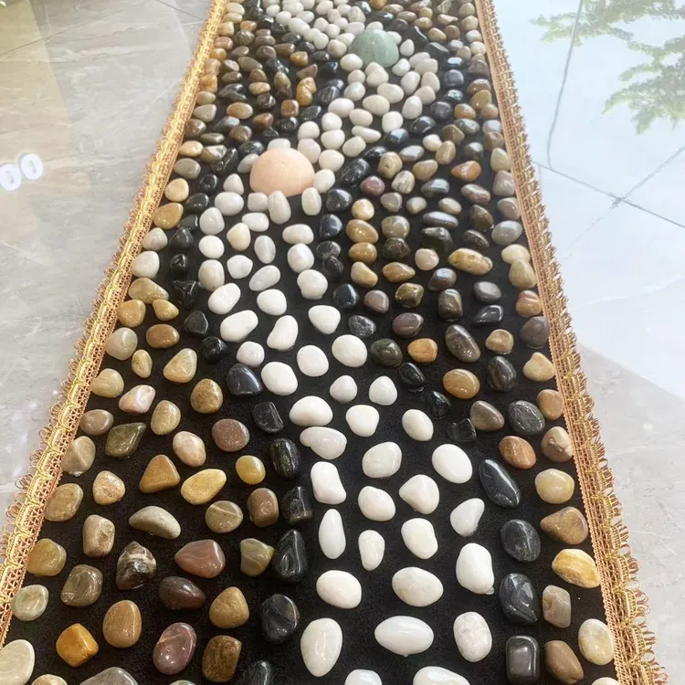 精选鹅卵石足底按摩脚垫天然脚底穴位指压板在家足底穴位按摩垫
