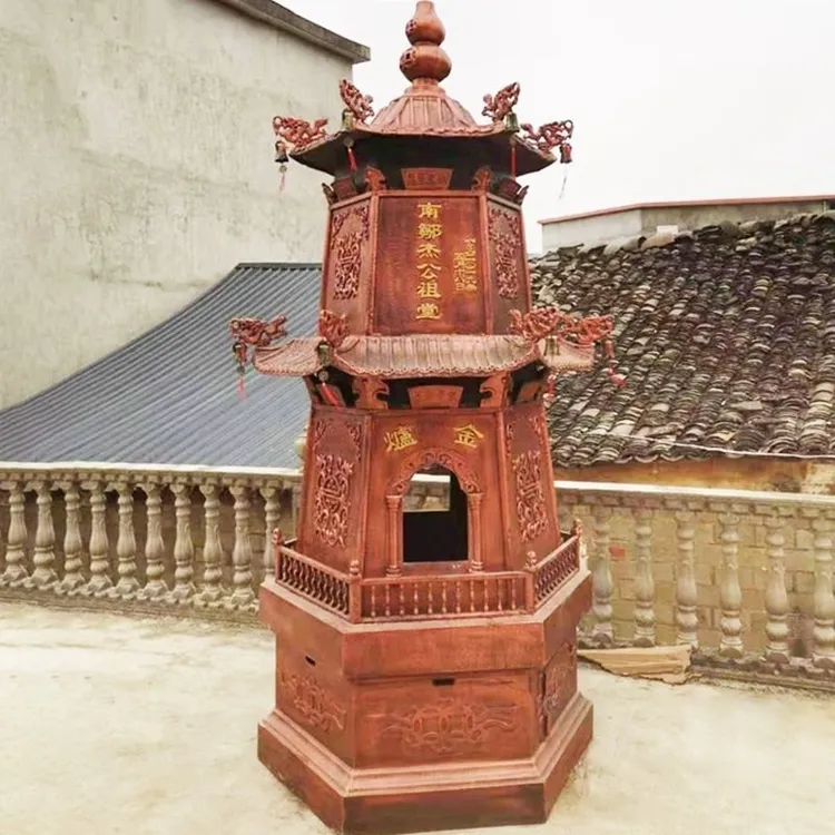 室外铸铁聚宝炉生铁金炉露天大型多层经炉露天金爐厂家现货烧香炉